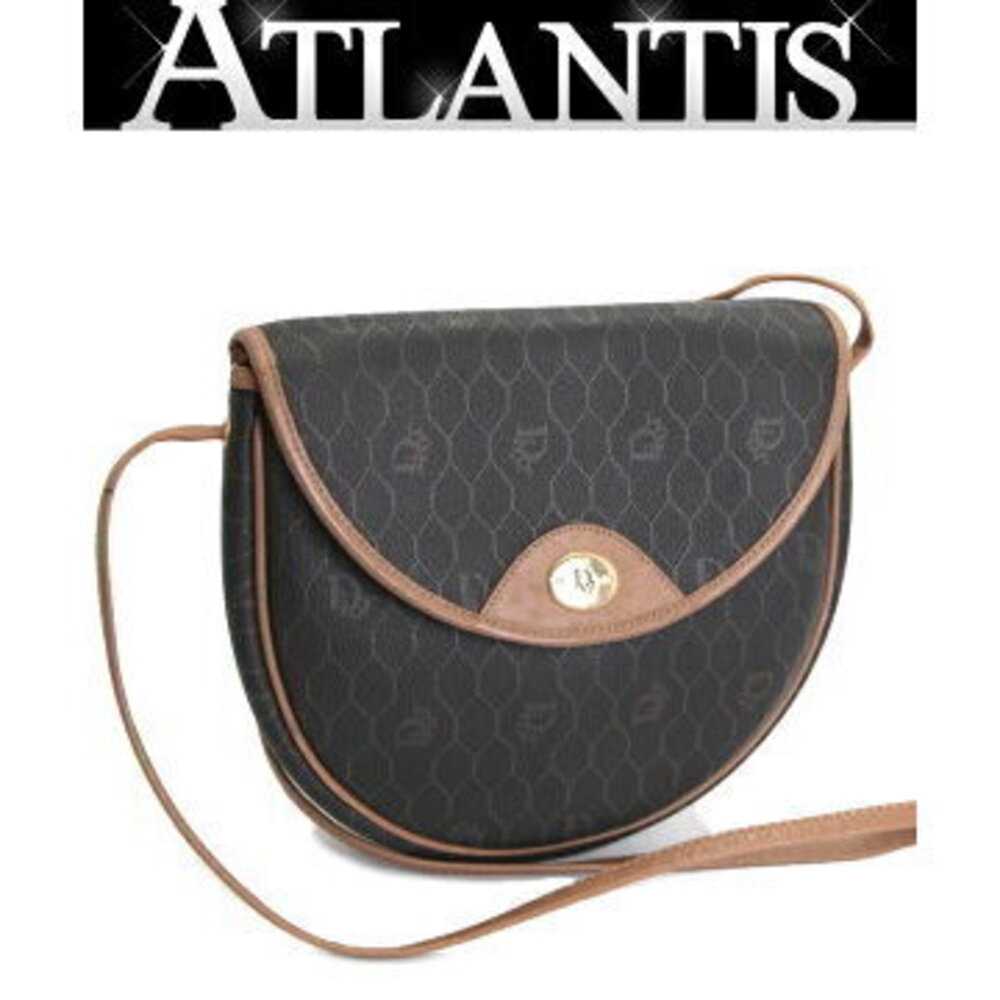 Dior Shoulder Bag Honeycomb Leather Black